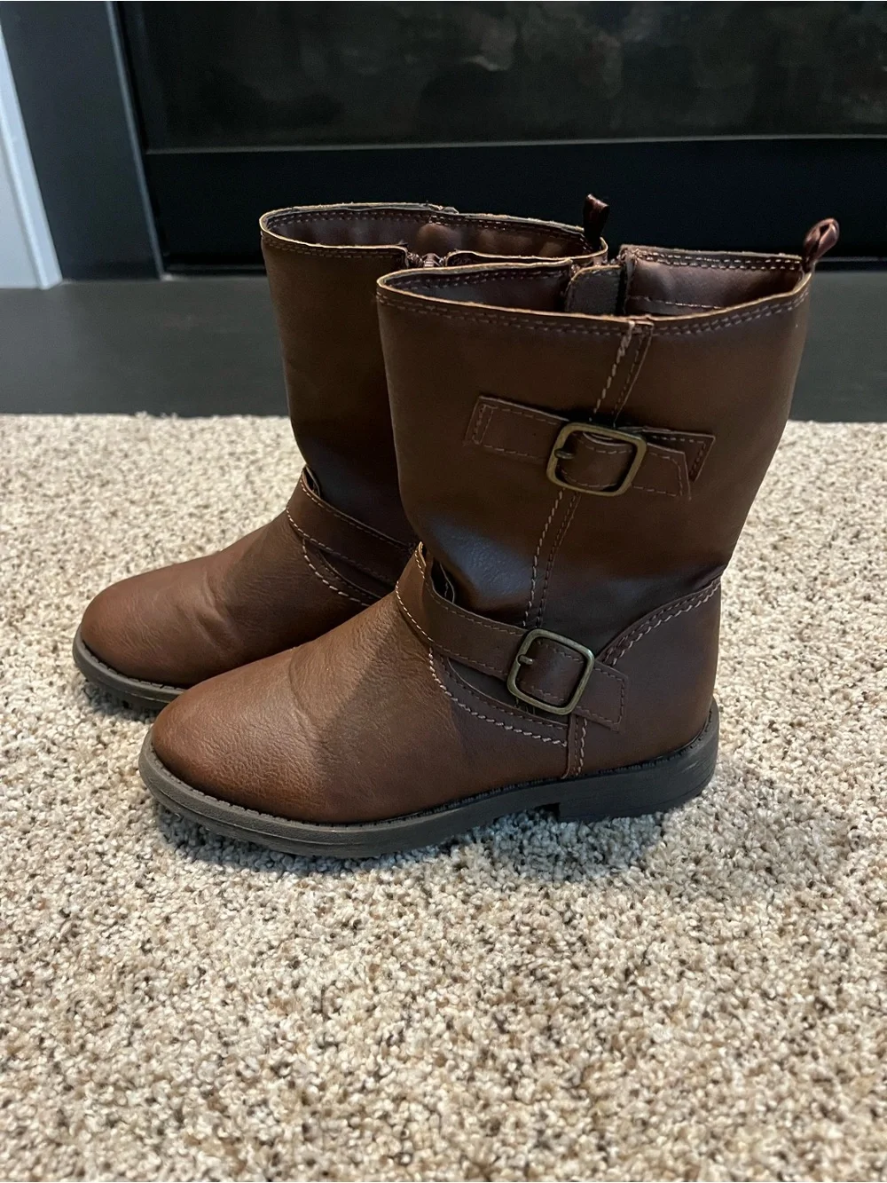 Carters Brown Mid-Calf Buckle Boots